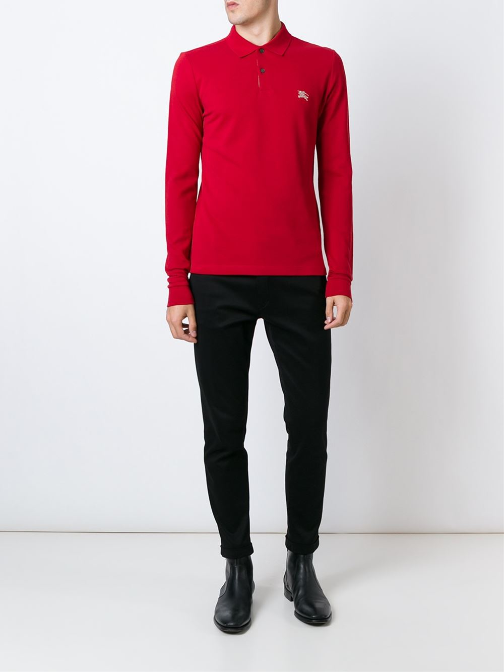 burberry polo shirt red