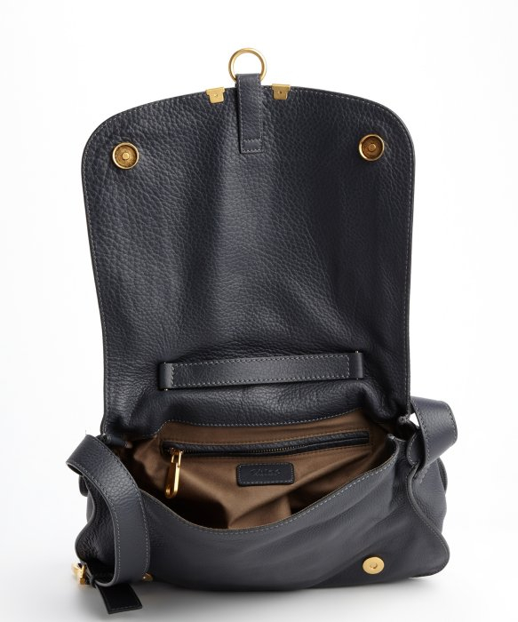 Chlo Midnight Leather Marcie Convertible Tote in Blue (midnight ...  