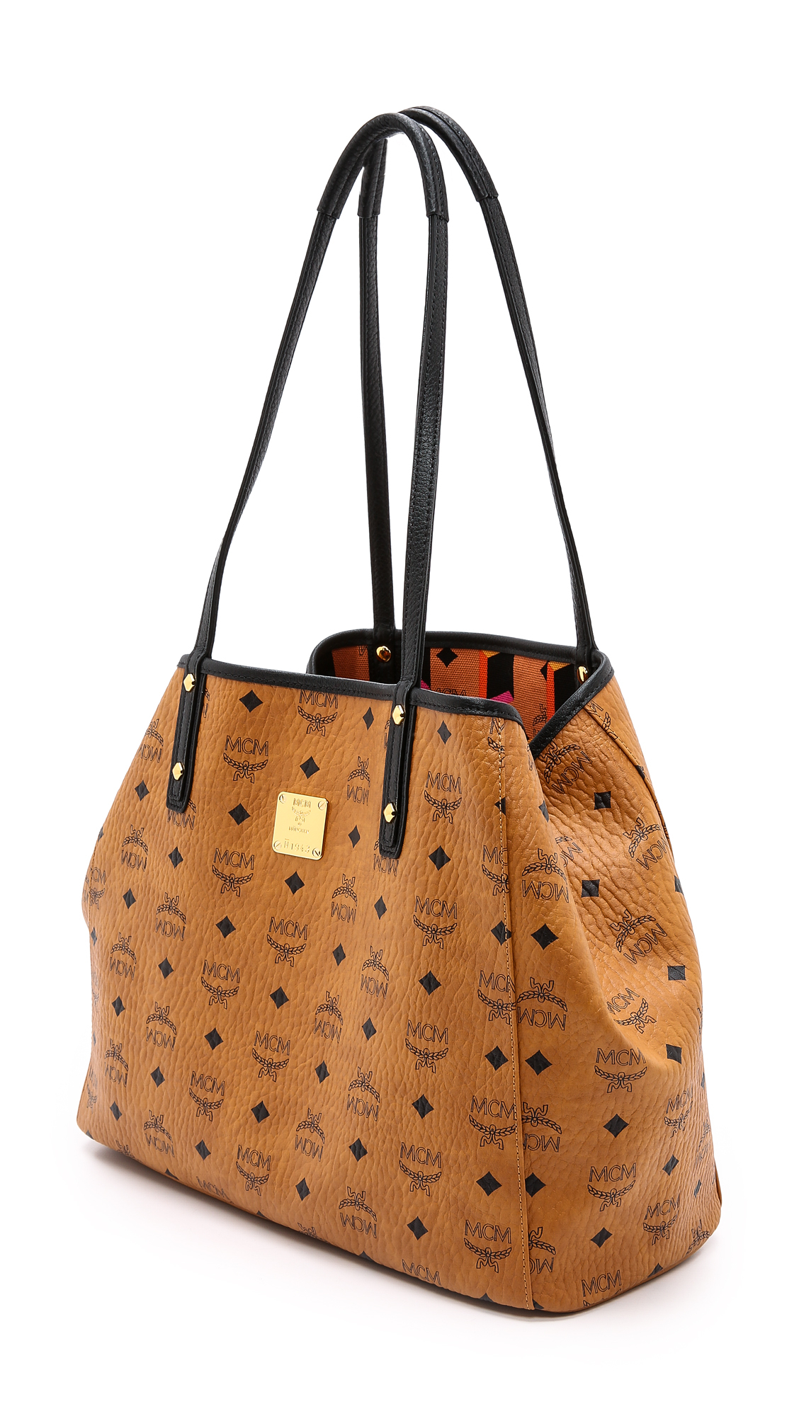 MCM Medium Reverisble Shopper Tote - Cognac in Brown