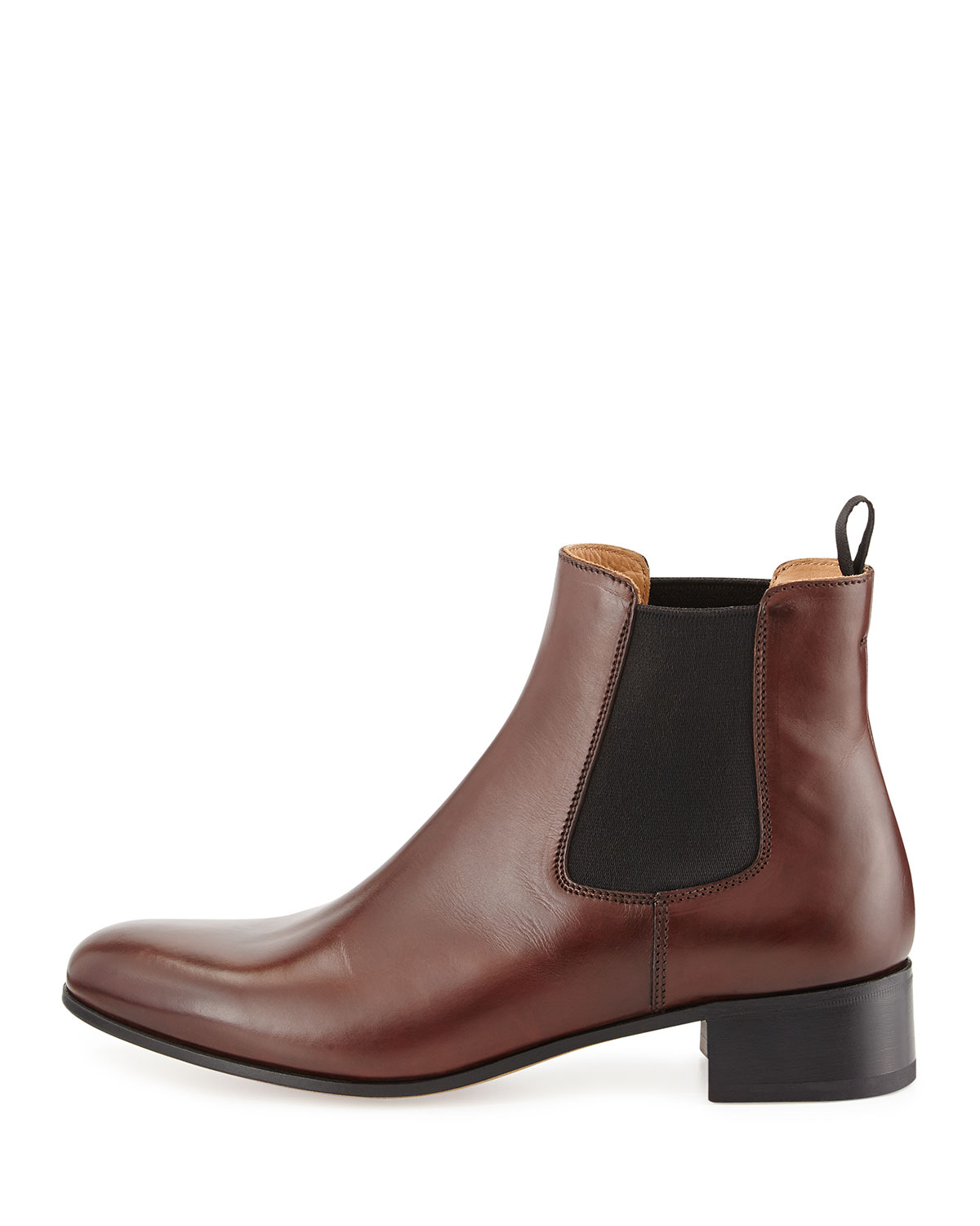 Prada Leather Chelsea Boot in Brown | Lyst