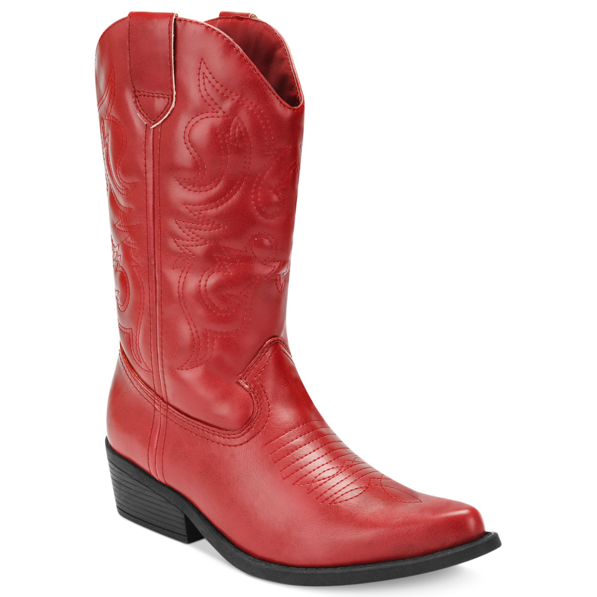 Rampage Wellington Cowboy Boots in Red 