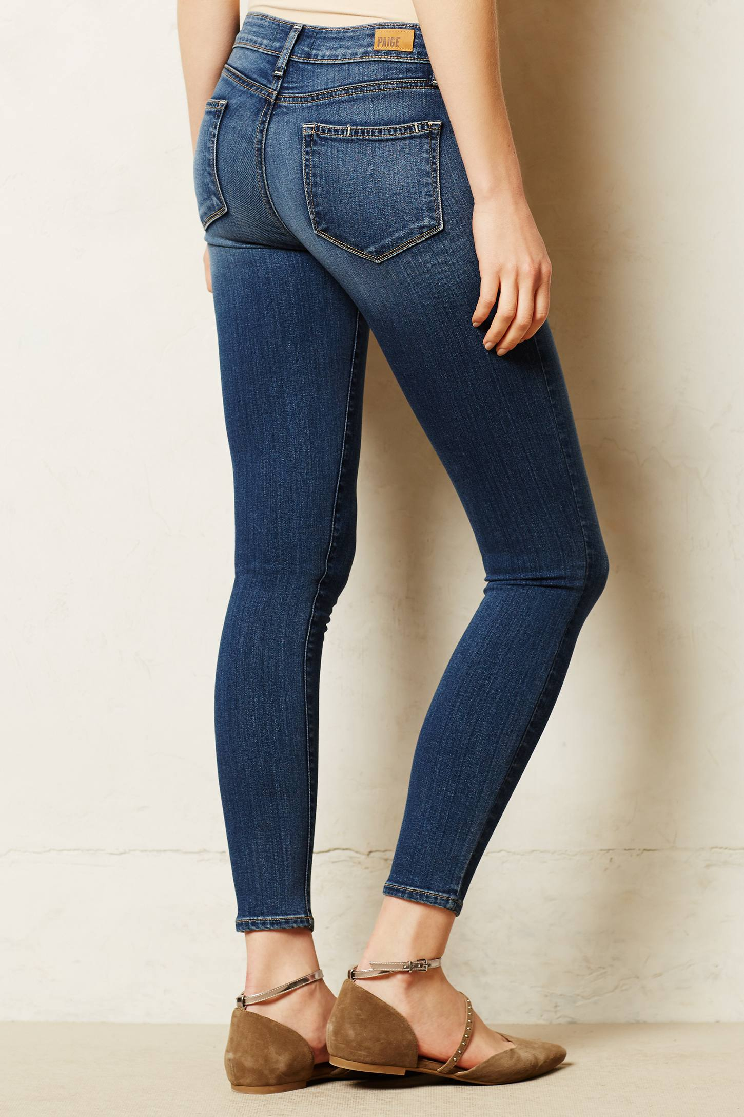 Lyst - Paige Verdugo Ankle Skinny Jeans in Blue