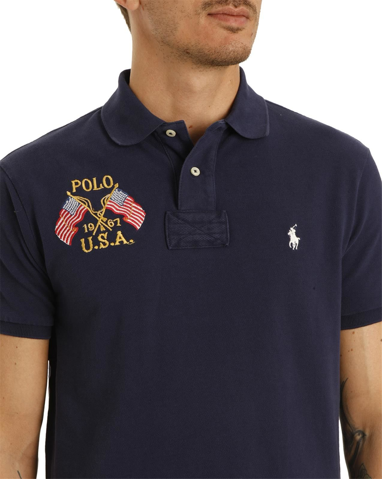 Polo ralph lauren Capsule Blue Usa Flag Polo in Blue for Men | Lyst