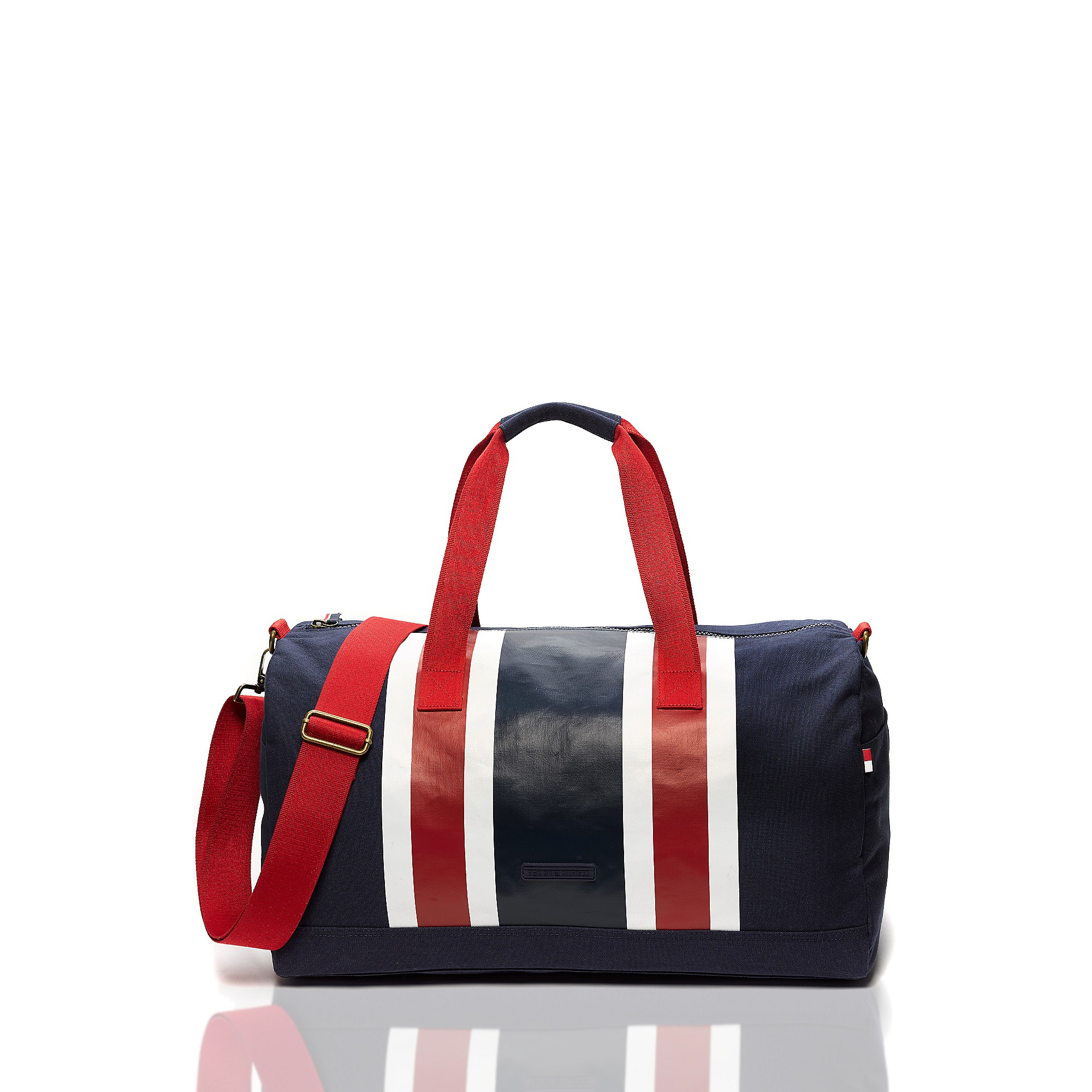 Tommy Hilfiger Stripe Duffle Bag in Red (NAVY/WHITE/RED) | Lyst