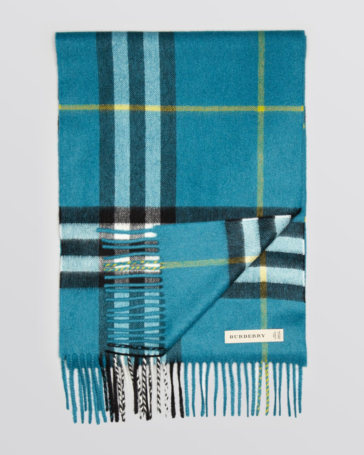 Burberry The Classic Cashmere Scarf In Check Bright Cornflower Blue - Lyst