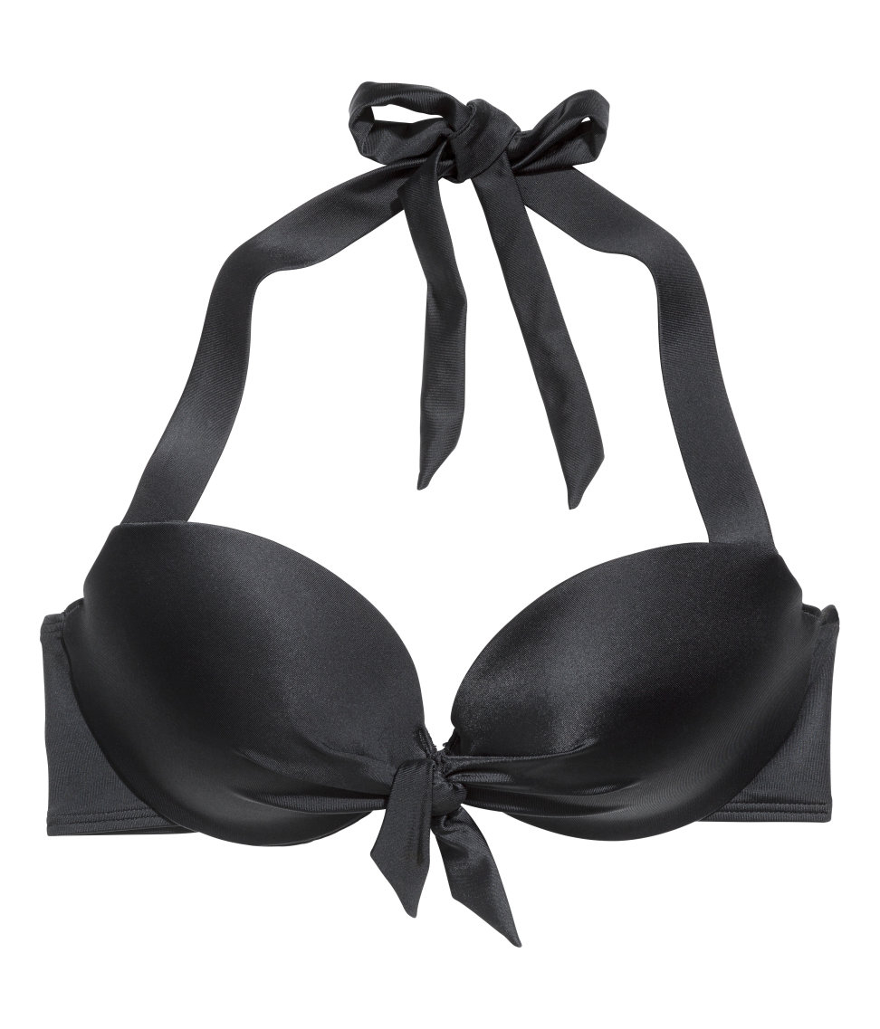 H&M Super Push-up Bikini Top in Black - Lyst