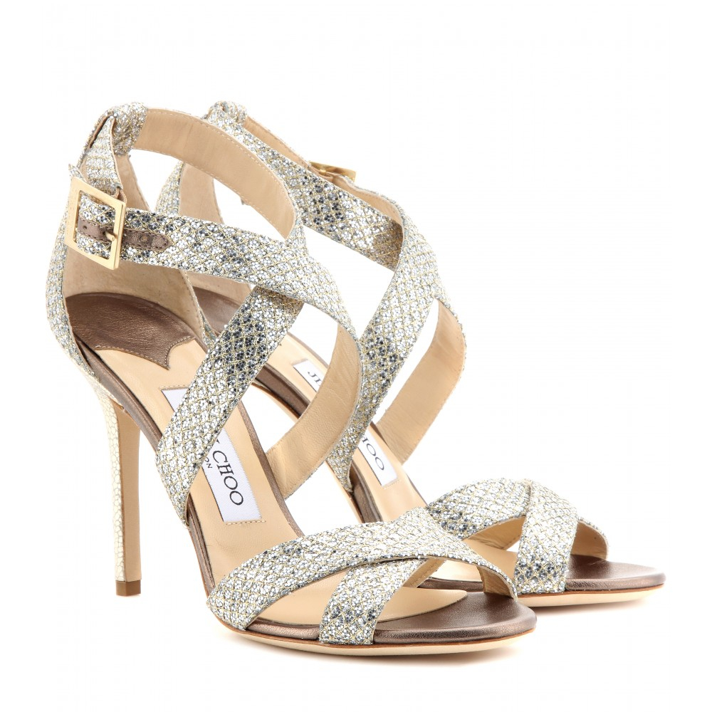 jimmy choo gold sandals flat