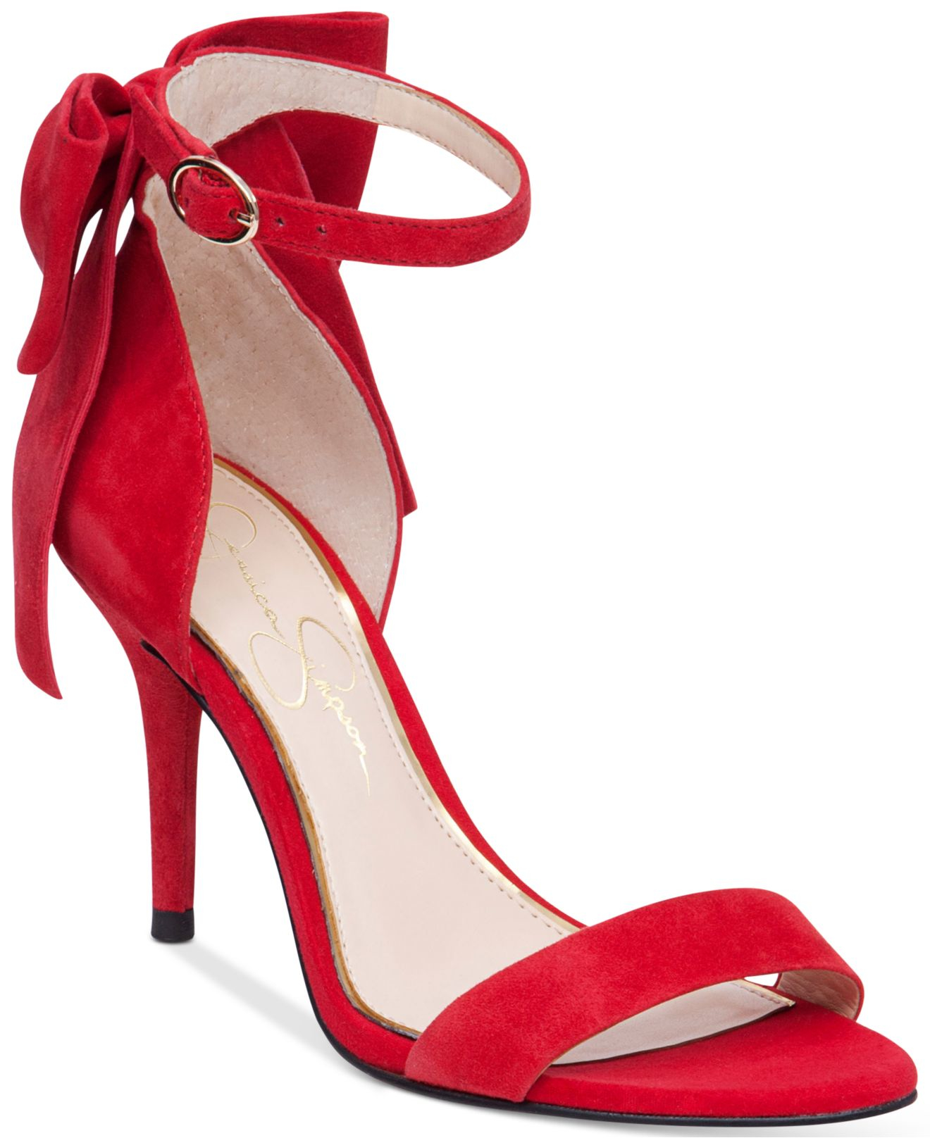 jessica simpson red high heel shoes