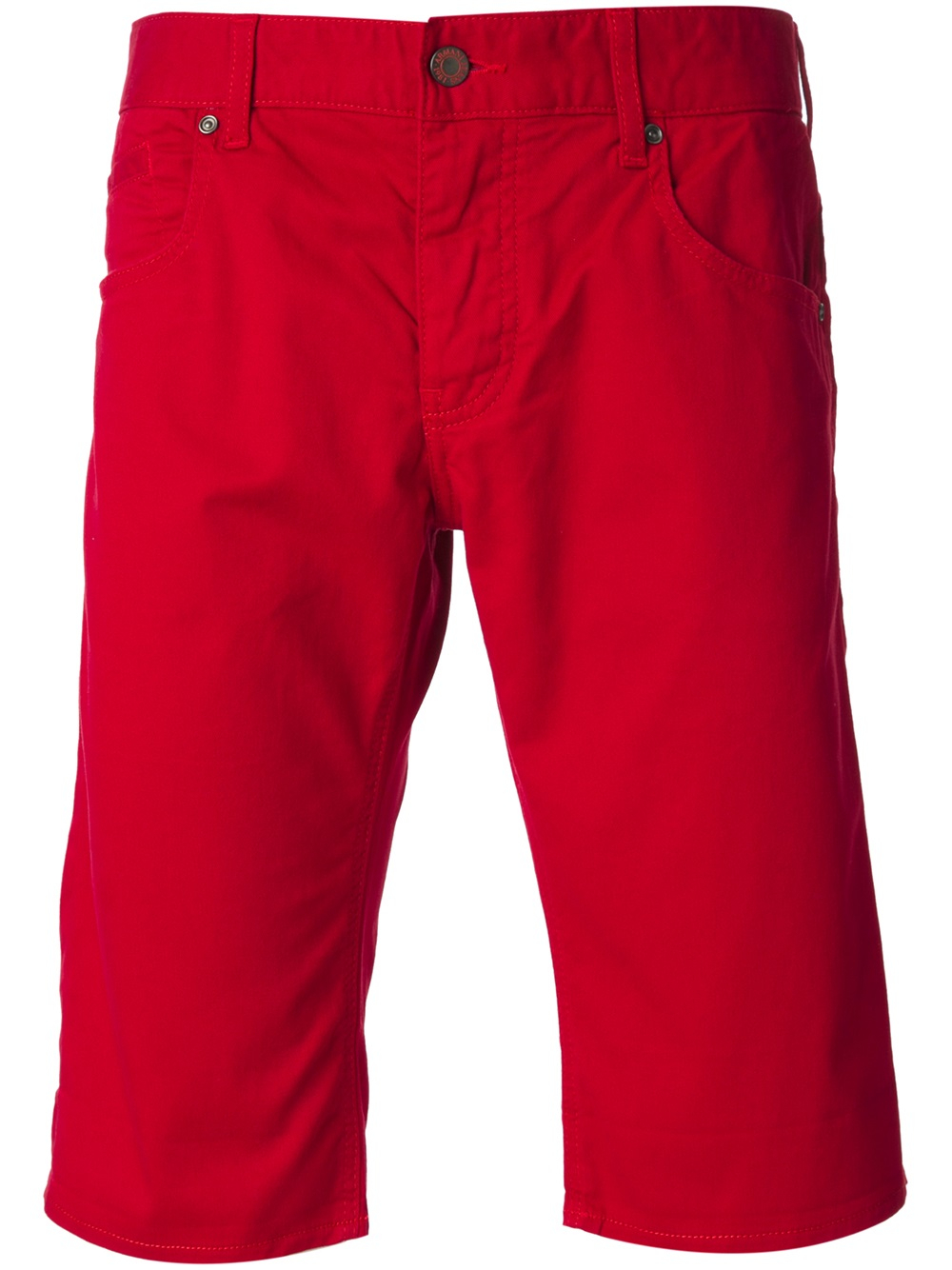 naakt Per ongeluk Promotie Armani Jeans Denim Shorts in Red for Men | Lyst