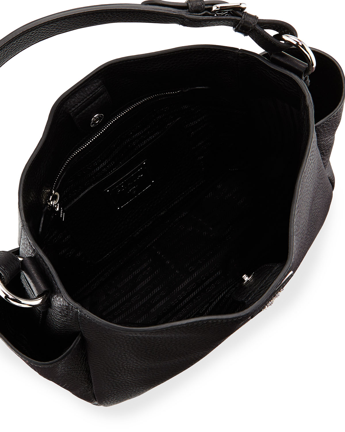 Prada Vitello Daino Single Strap Tote Bag in Black | Lyst
