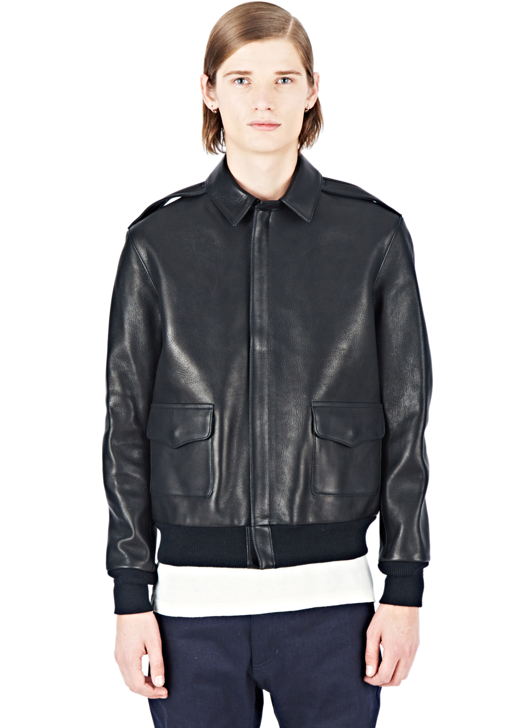 levi mens leather bomber jackets