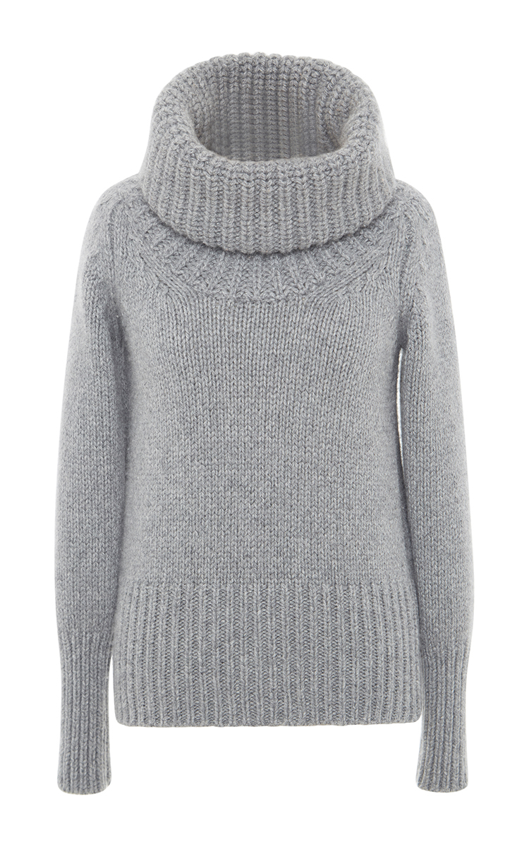 Lyst - Blumarine Heather Grey Cashmere Turtleneck Sweater in Gray