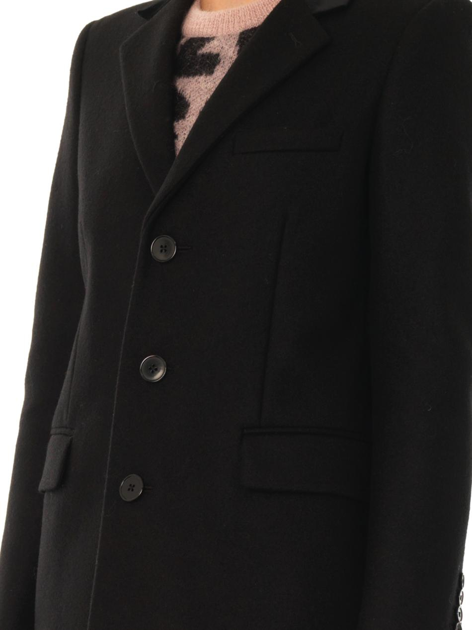 Saint Laurent Single-Breasted Chesterfield Coat in Black - Lyst