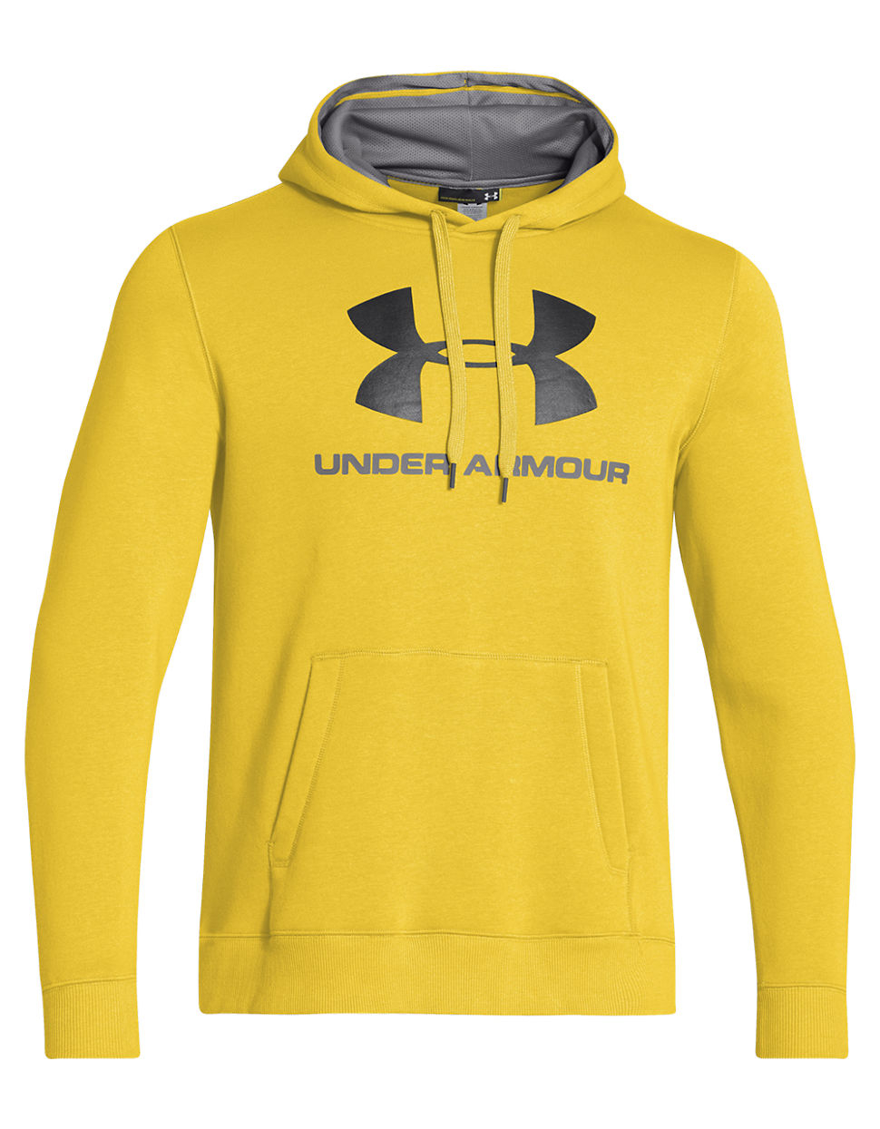 Under Armour Rival Sporty Hoodie in Yellow for Men Lyst