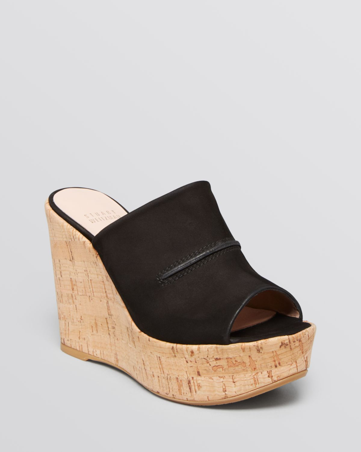 Stuart Weitzman Open Toe Slide Wedge Platform Sandals - Herenow in ...