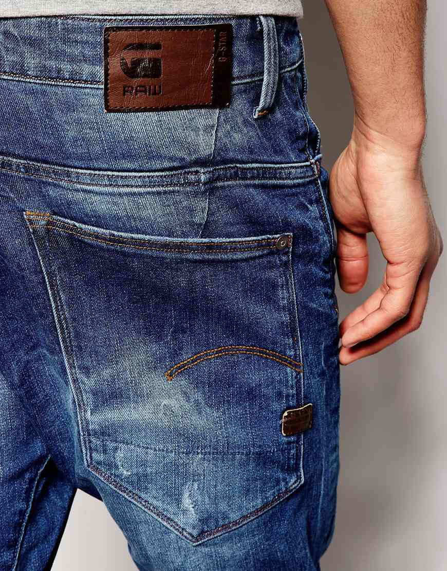 G-Star RAW Jeans Type C 3d Super Slim Light Aged Destroy in Blue for Men |  Lyst