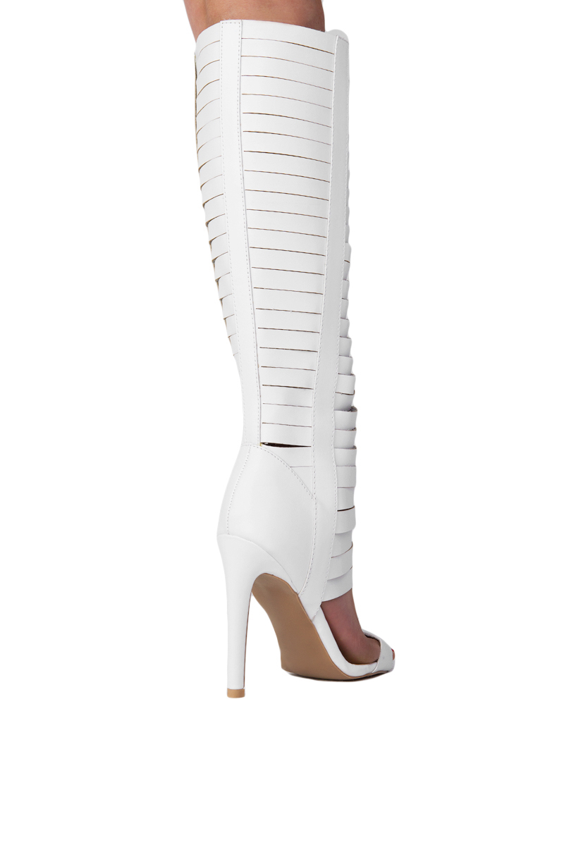 strappy knee high heels