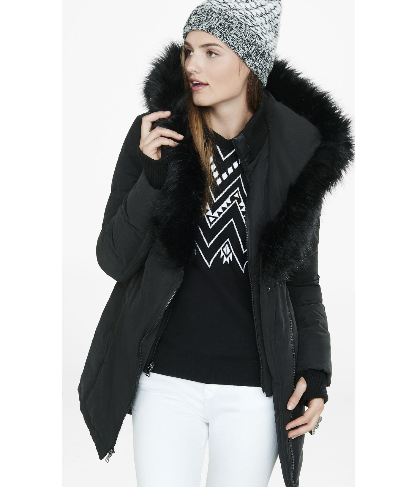 express long puffer coat