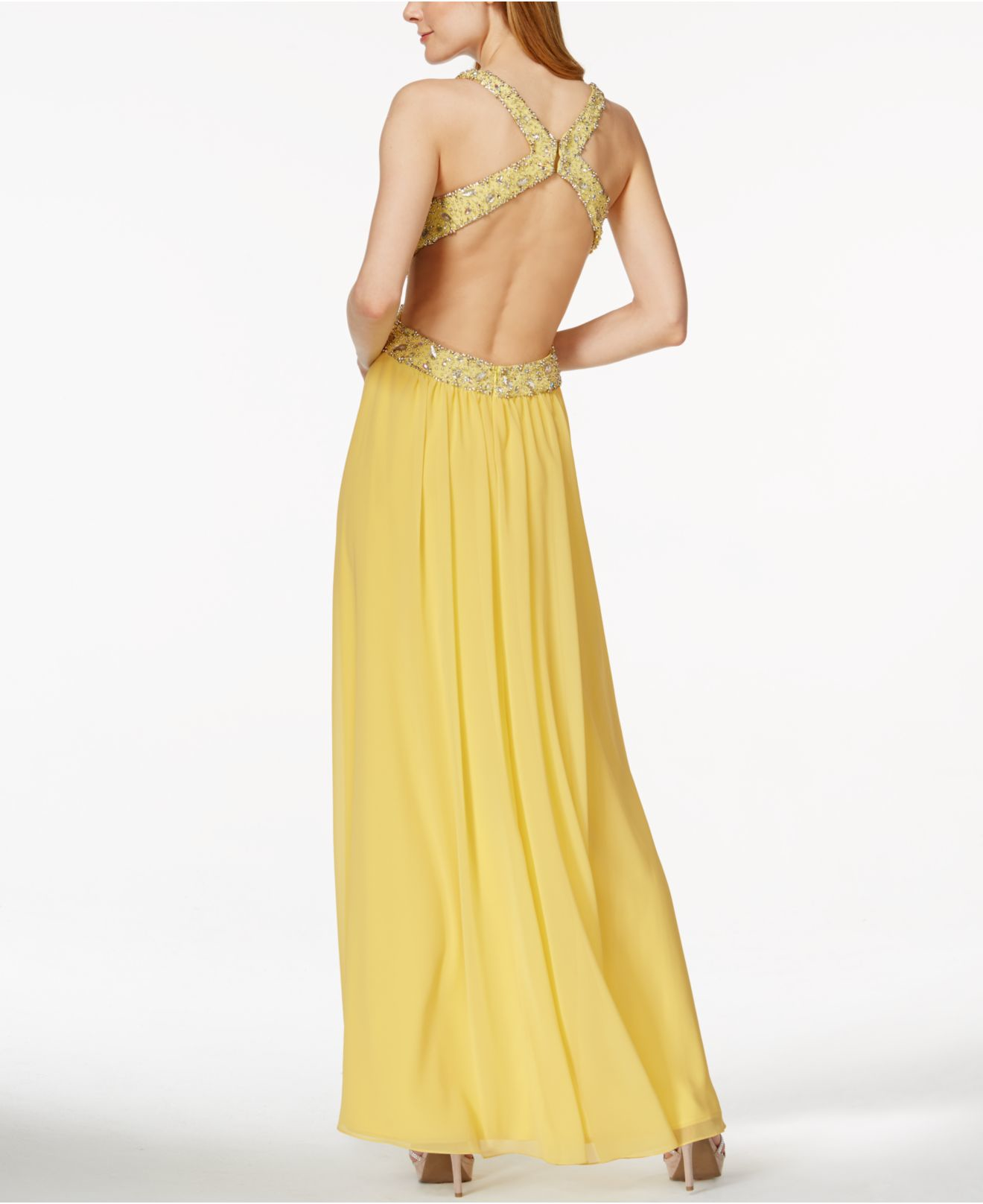 betsy and adam yellow dress