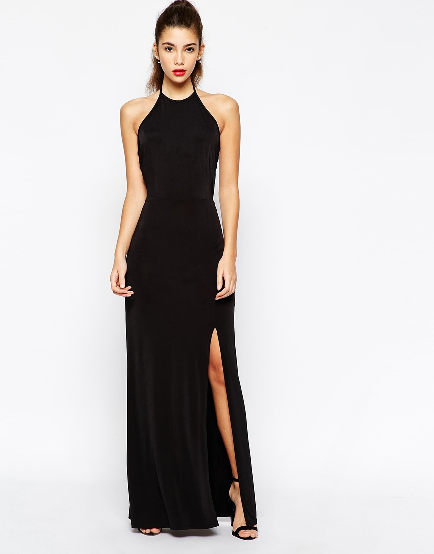 Backless Black Maxi Dress Evening Bodycon Elegant Dress With a