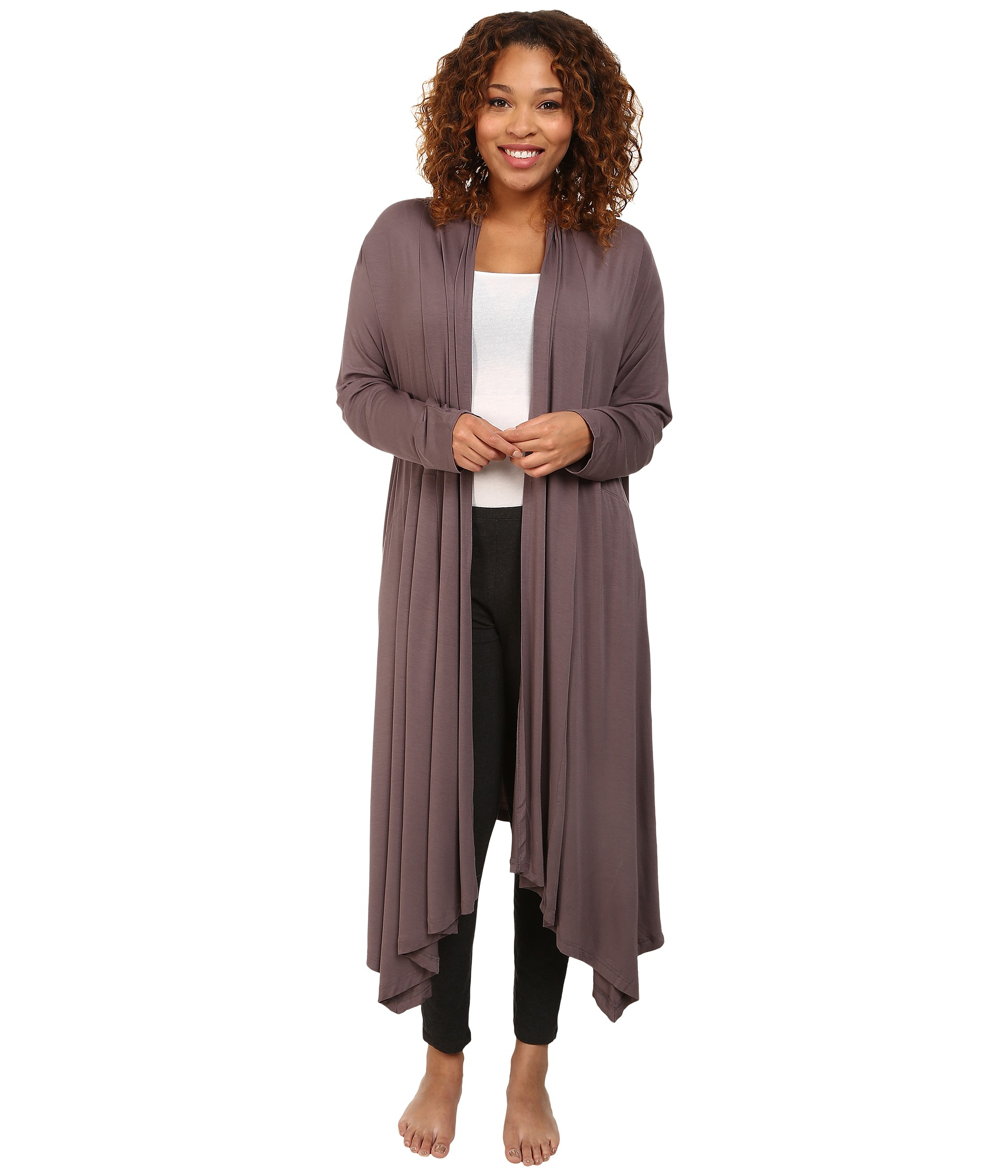 Midnight by carole hochman Plus Size Better Together Core Wrap Robe in ...