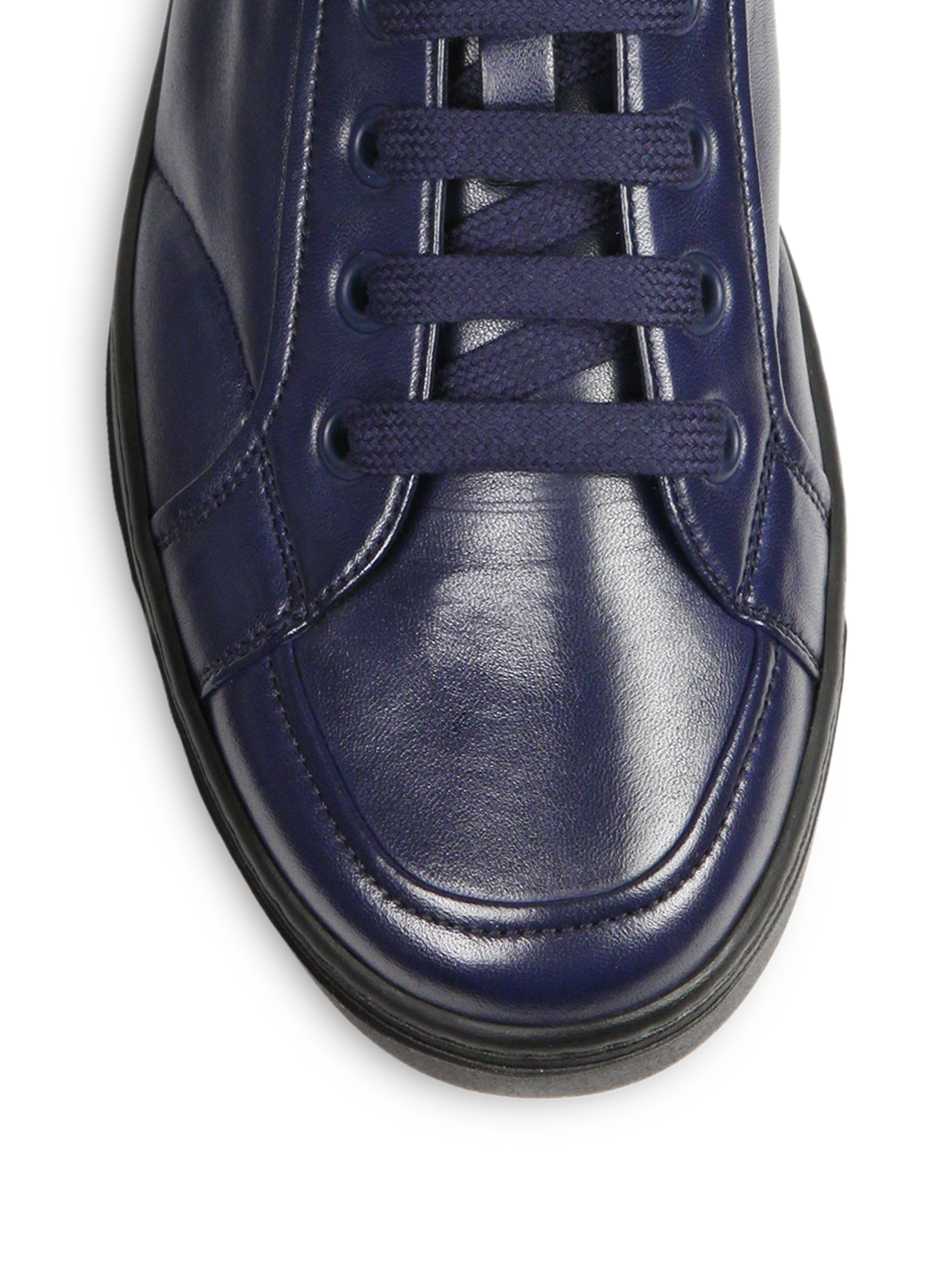 prada leather trainers