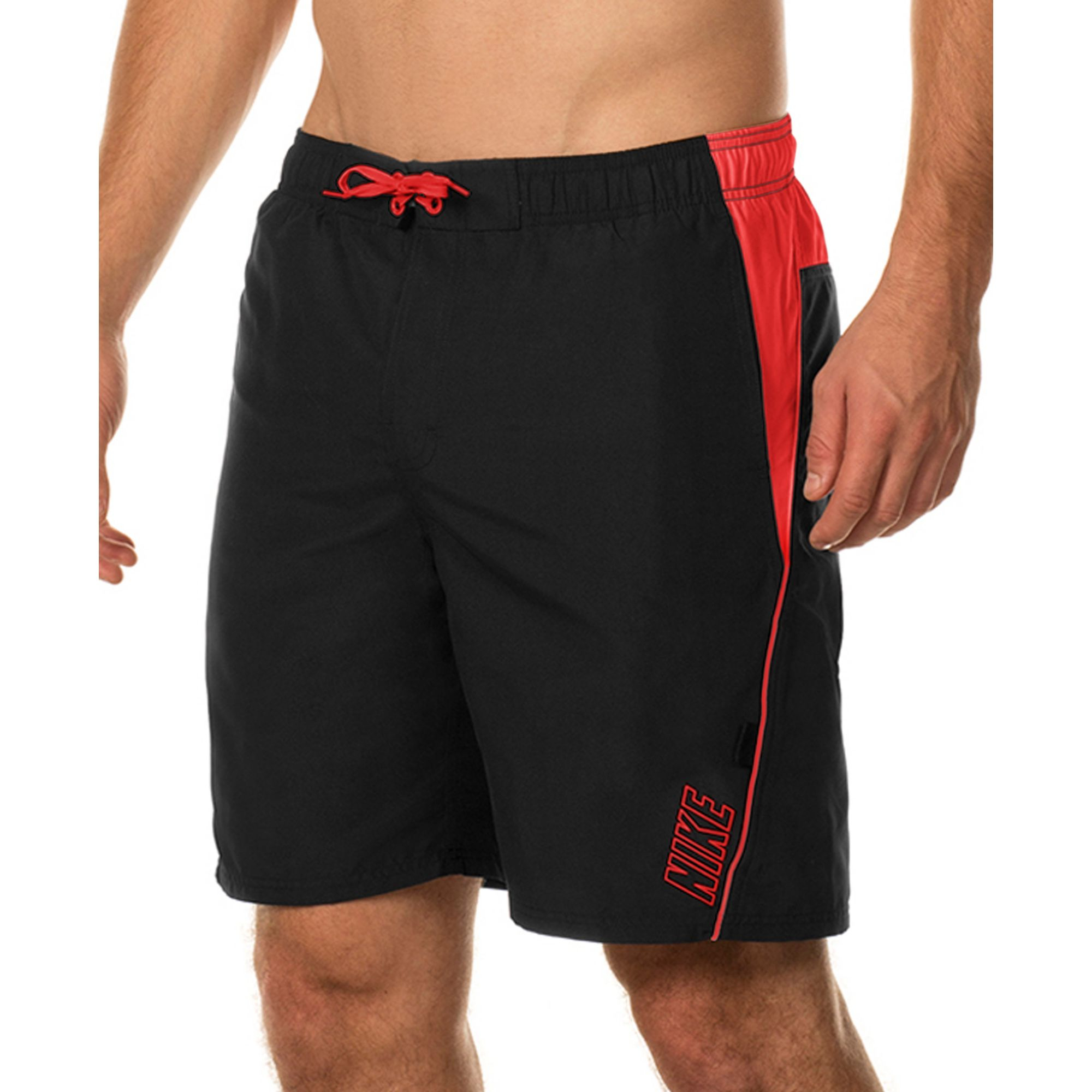 Download Nike Big And Tall Core Contend Volley Swim Trunks in Black ...