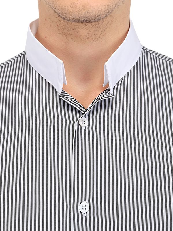 Dior Homme Contrasting Collar Striped 