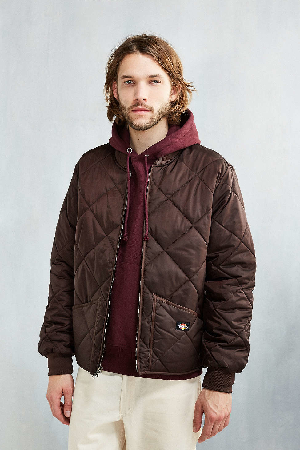 Dickies Synthetic Diamond Quilted Jacket in Chocolate (Brown) for Men - Lyst