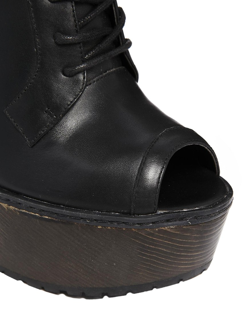 open toe platform boots