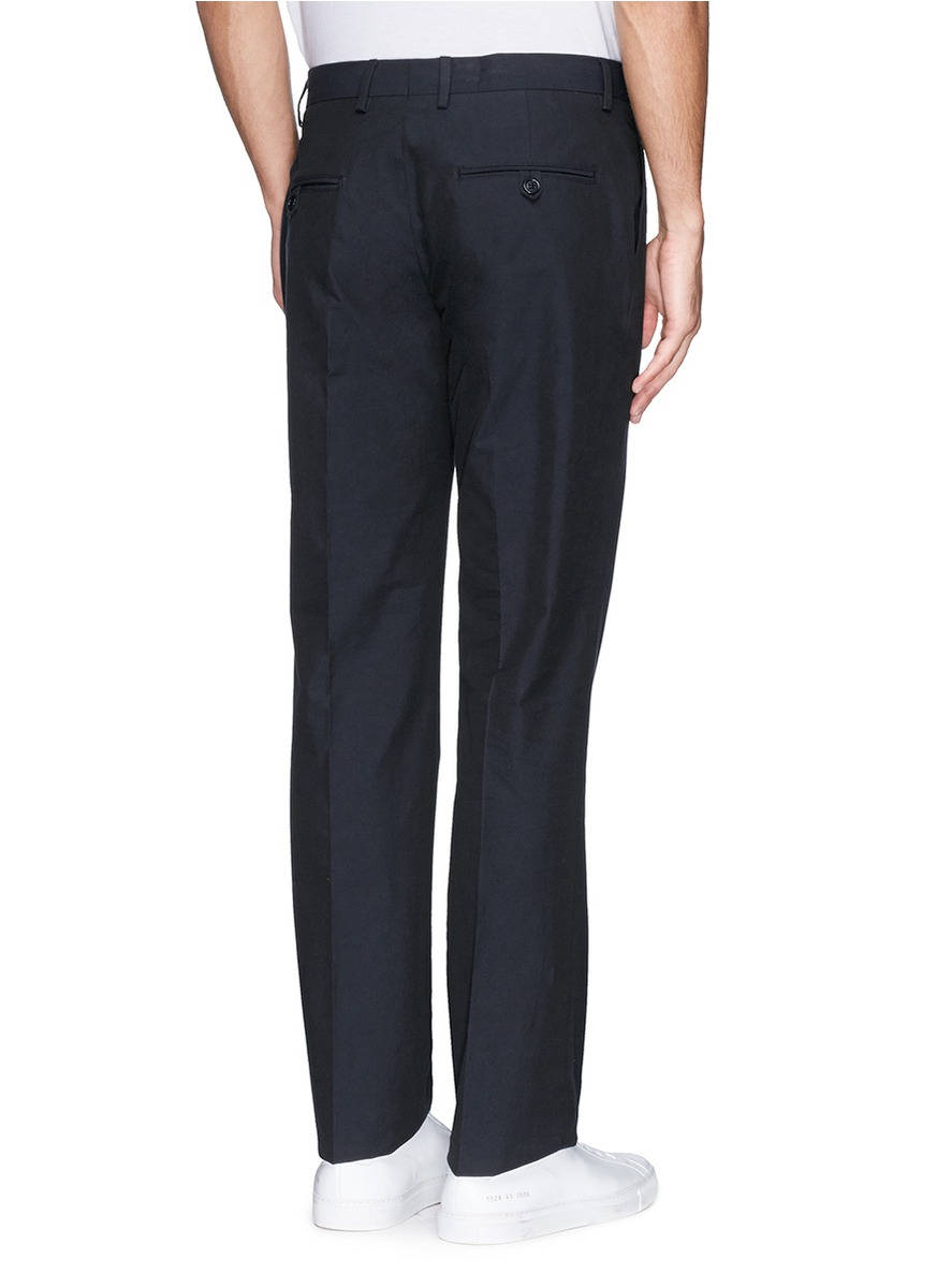 Band of outsiders Cotton Canvas Tapered Suit Pants in Blue for Men | Lyst
