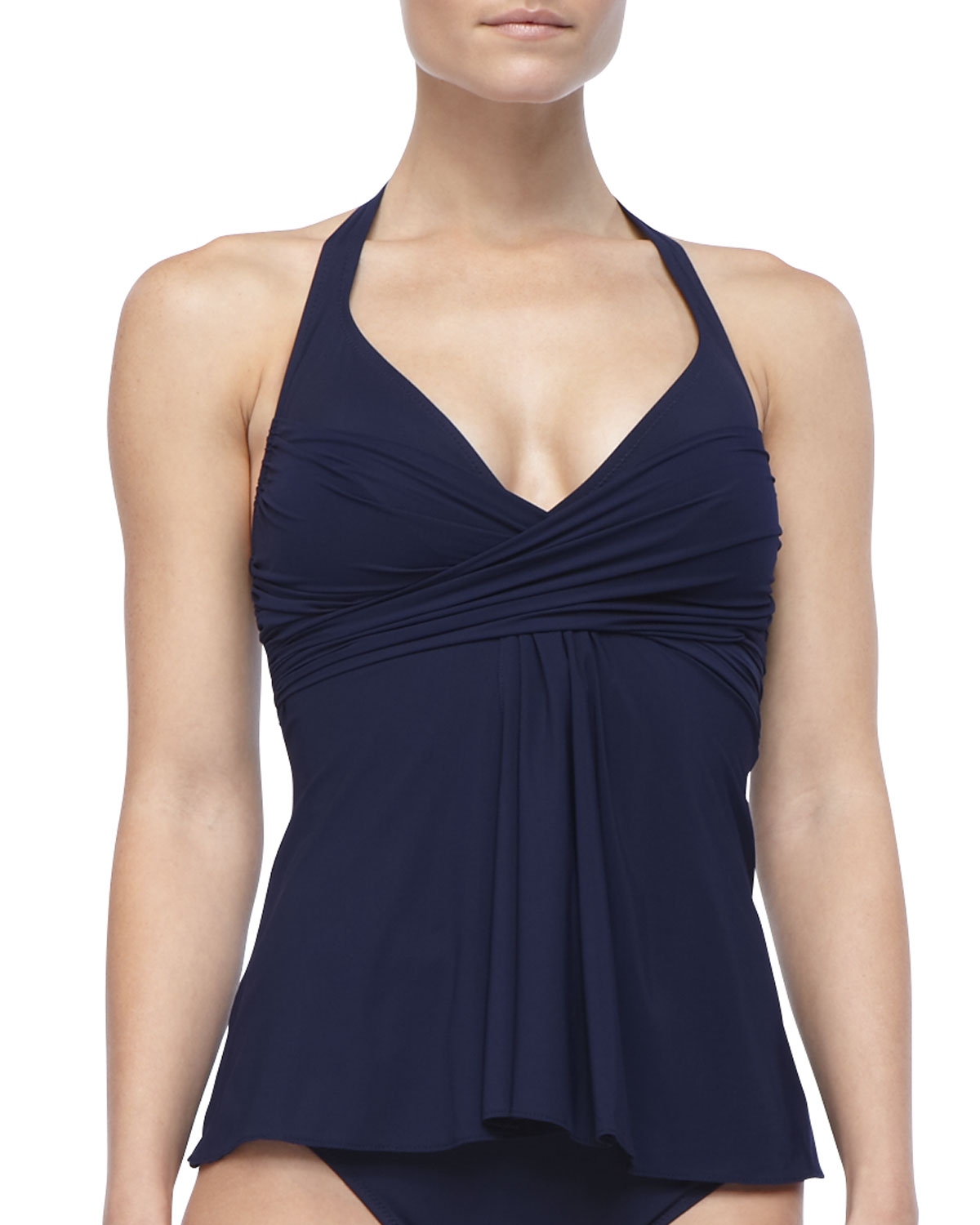 Lyst - Gottex Solid-color Tankini Top Dark Navy 36 in Blue