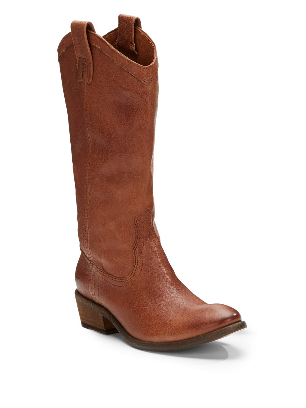 womens brown pull on boots