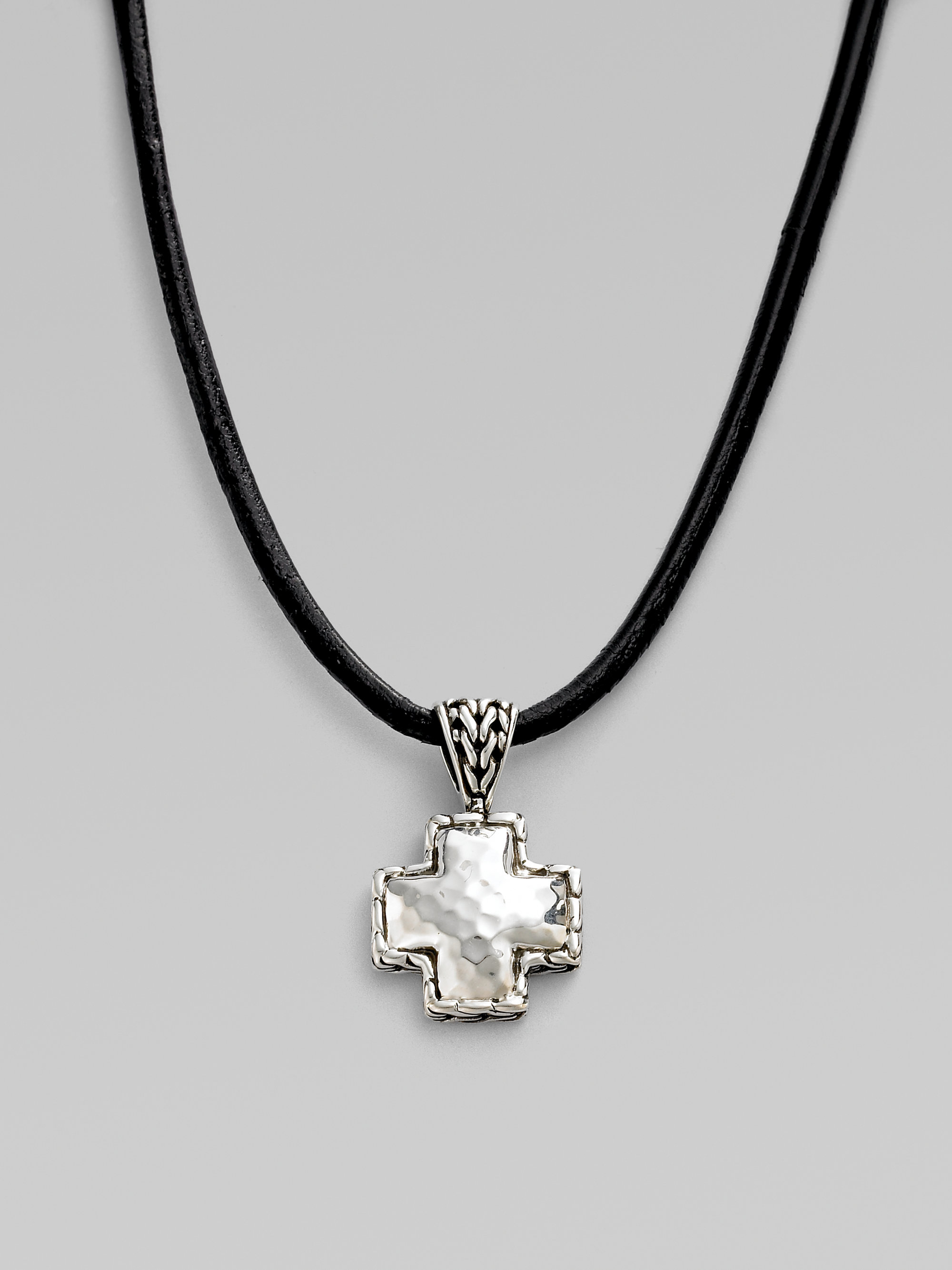 John hardy Silver Cross Pendant in Silver for Men Lyst