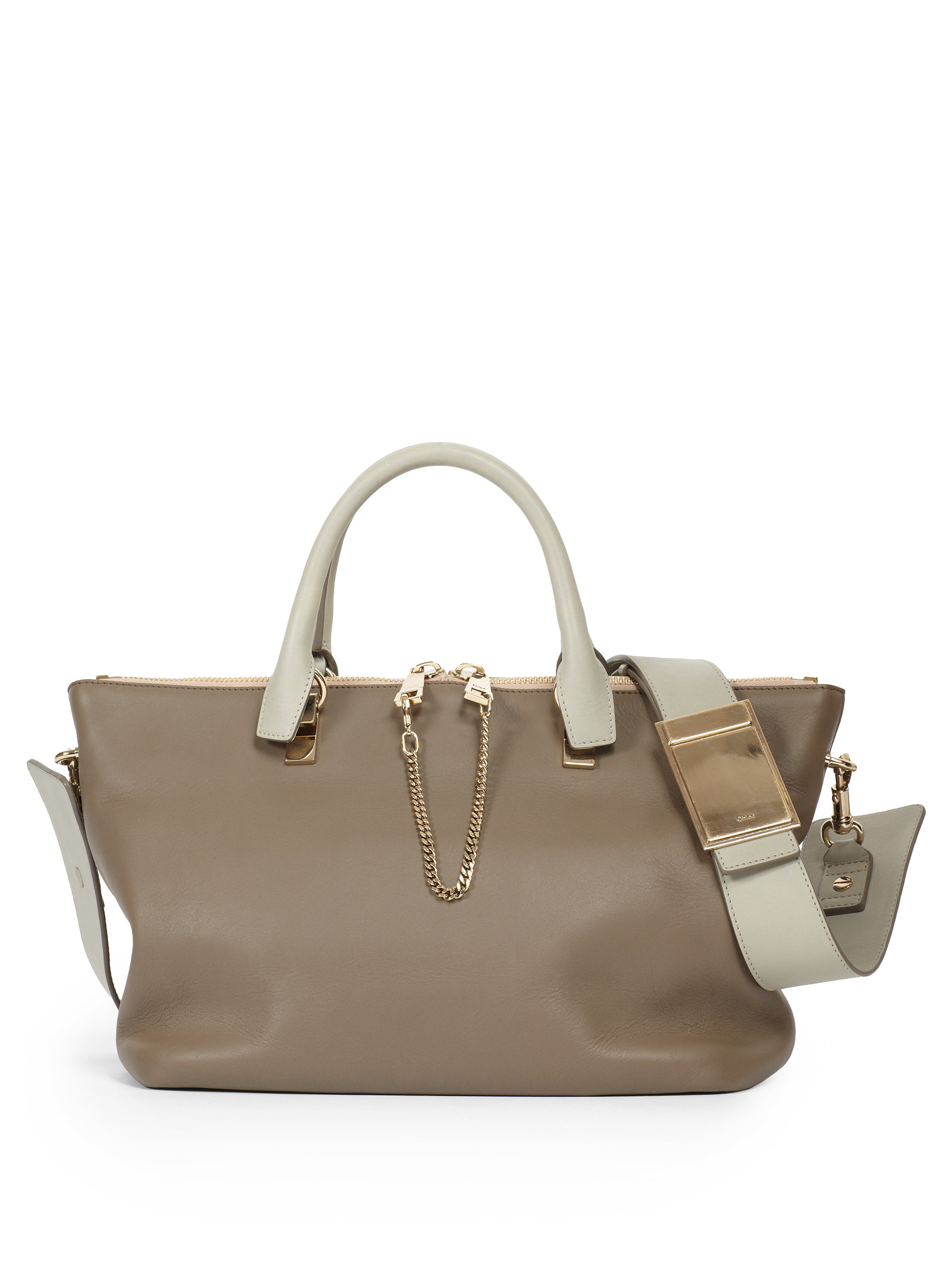 Chlo Baylee Medium Shoulder Bag in Gray (PEARL GREY) | Lyst  
