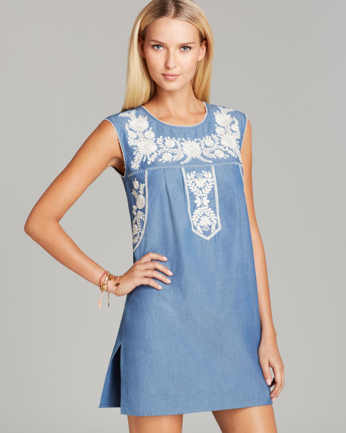chambray swim cover up