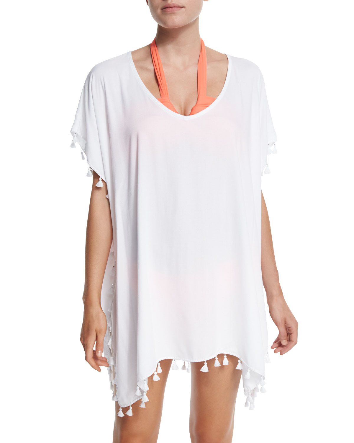 Seafolly Bling Beach Tasseltrim Coverup in White Lyst