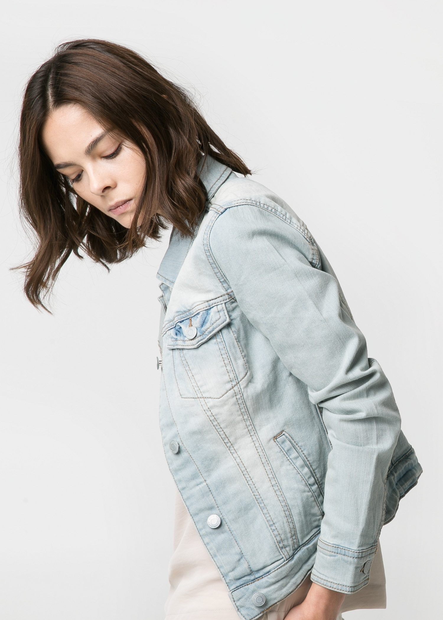 bleached denim jacket womens