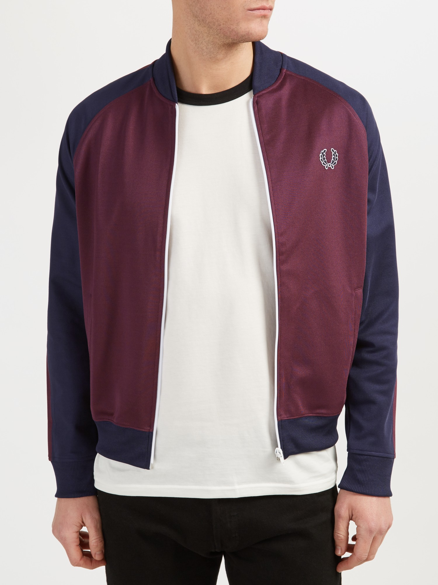 Fred Perry Sports Authentic Bomber Track Jacket in Mahogany (Brown) for