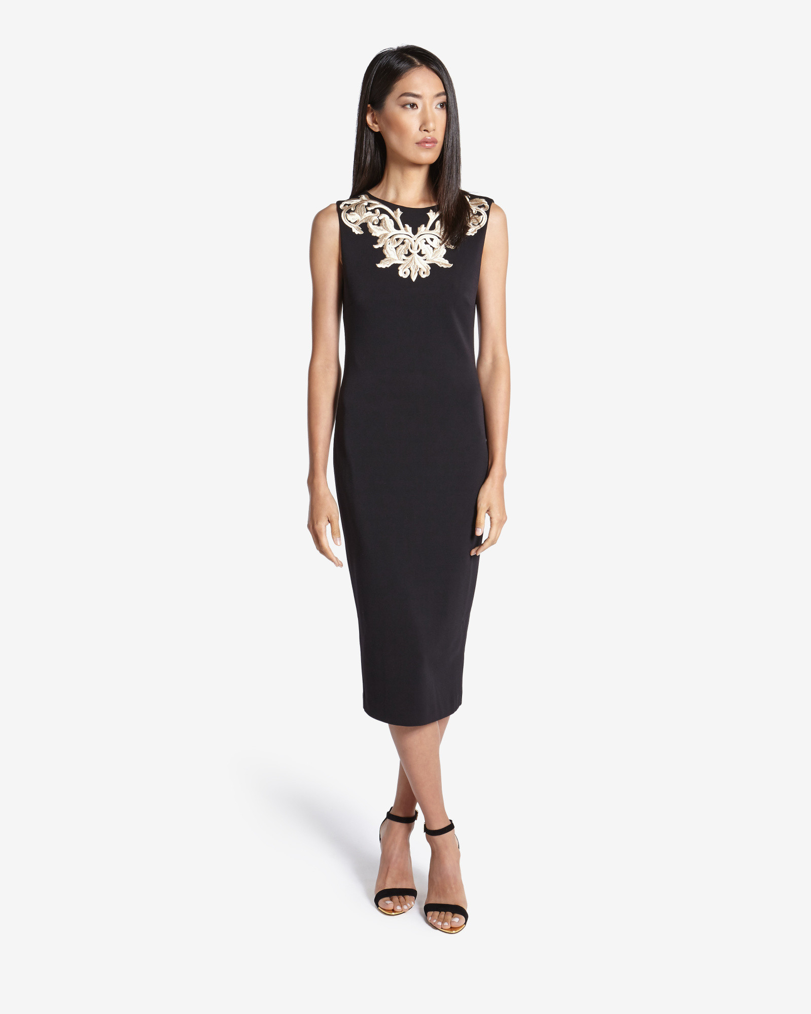 ted baker metallic dress