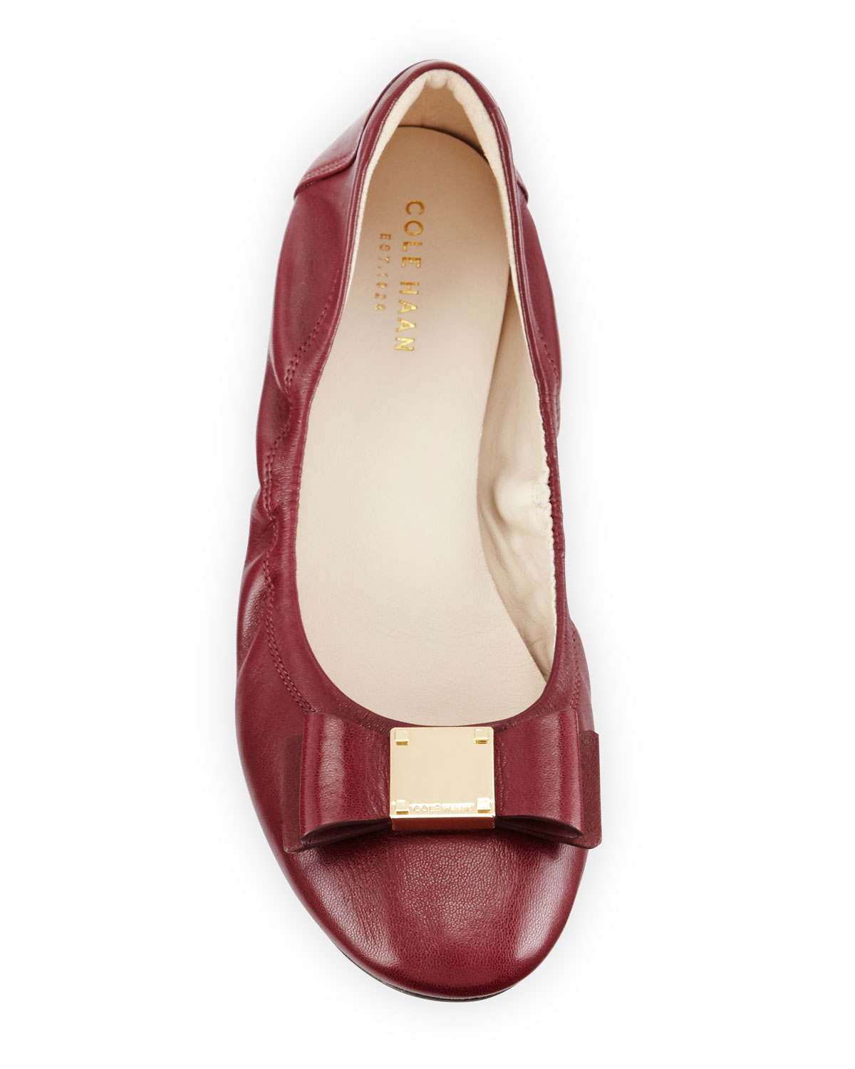 red ballet flats with bow