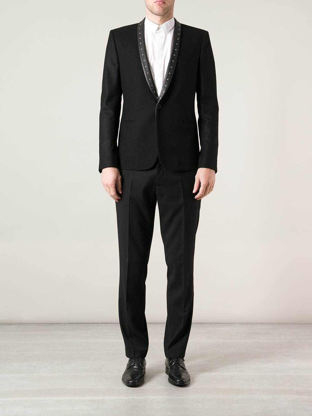 Saint Laurent Studded Tuxedo Blazer in Black for Men - Lyst