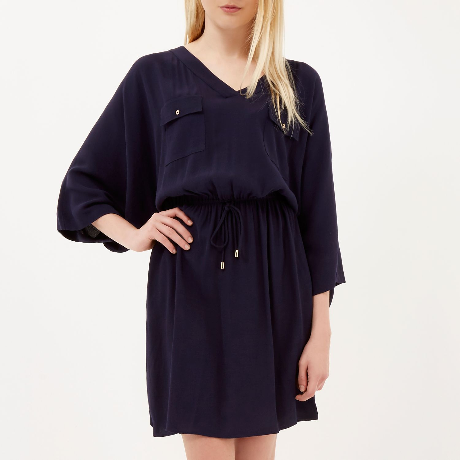 navy kimono dress