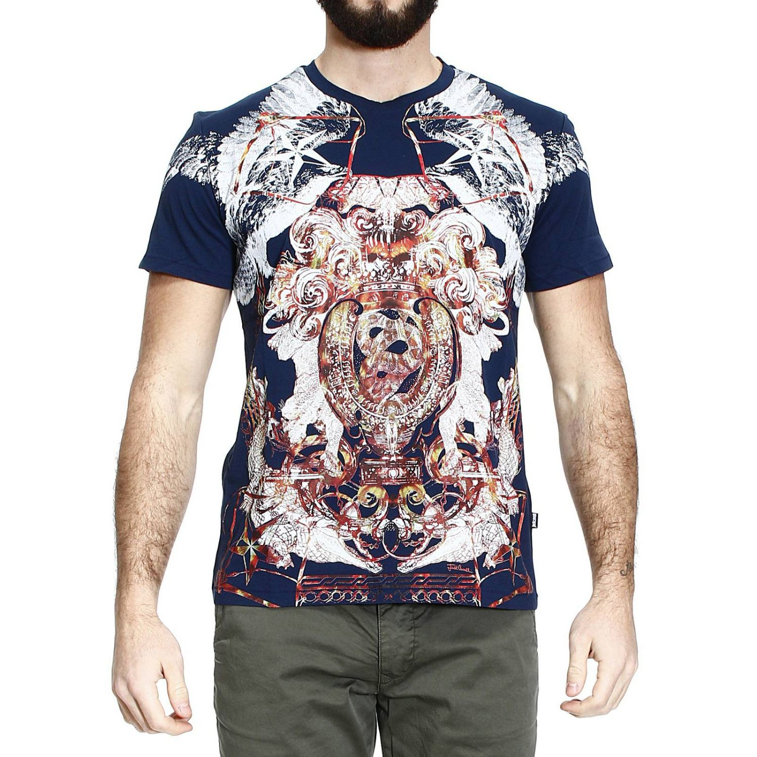 Just cavalli Rock Panther T-shirt in Blue for Men | Lyst
