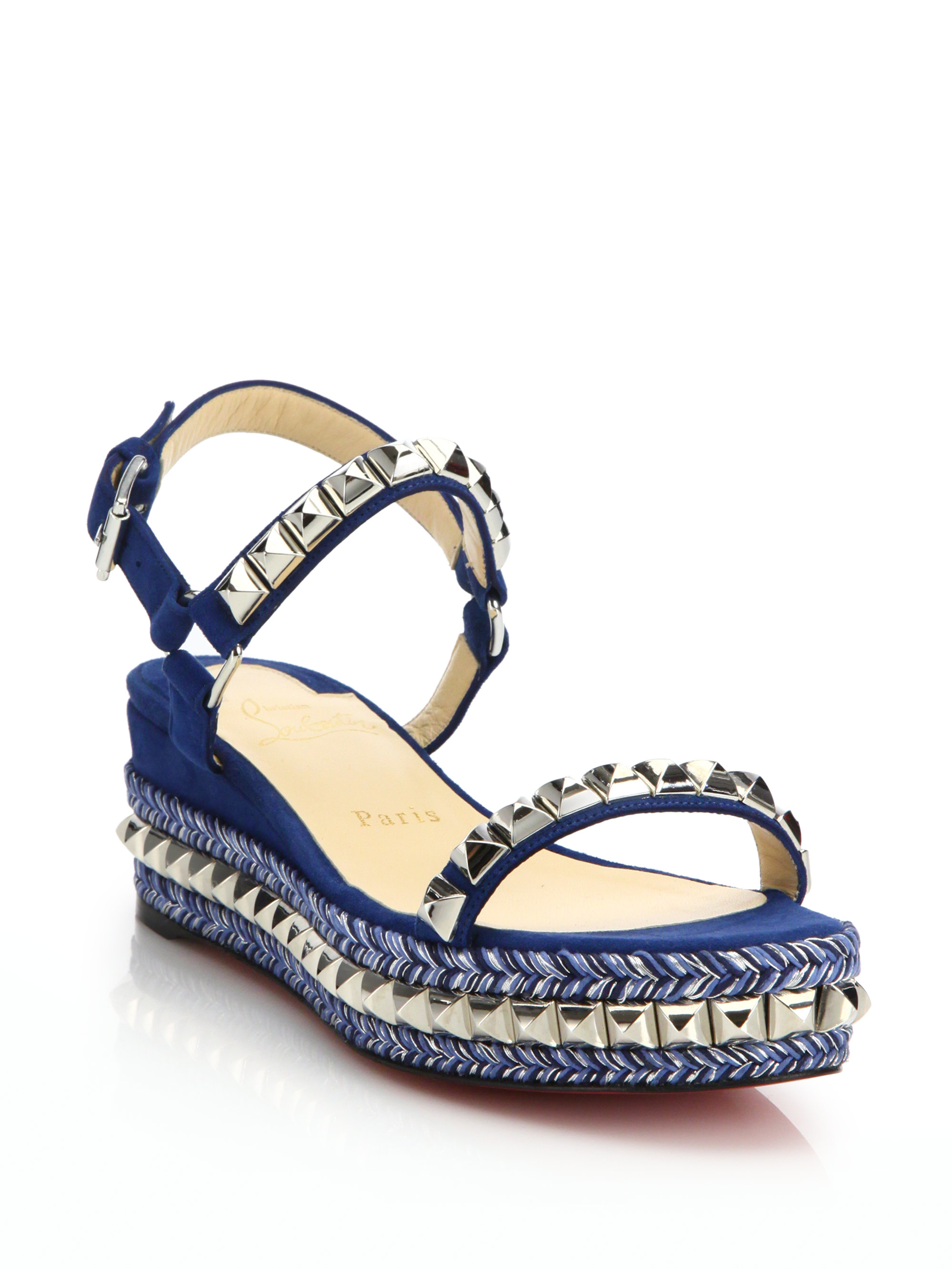 louboutin blue sandals