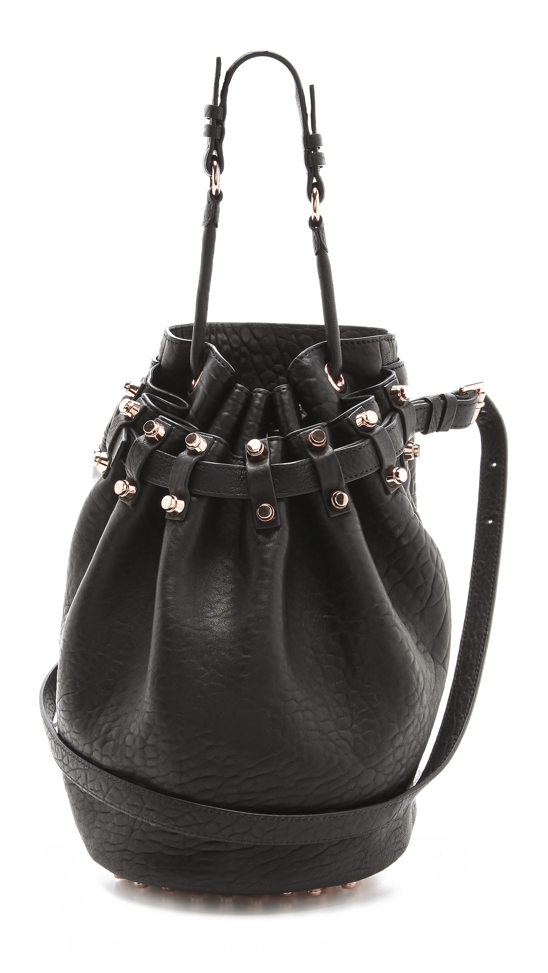 Alexander Wang Diego Bucket Bag with Rose Gold Hardware in Black Lyst