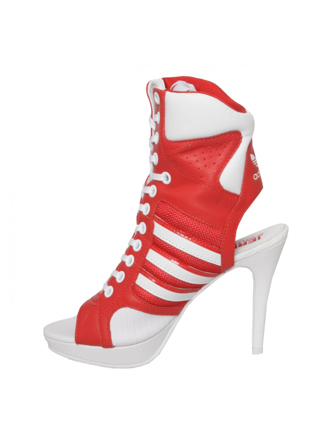 Jeremy Scott for adidas Lace Up High Heels Red | Lyst UK
