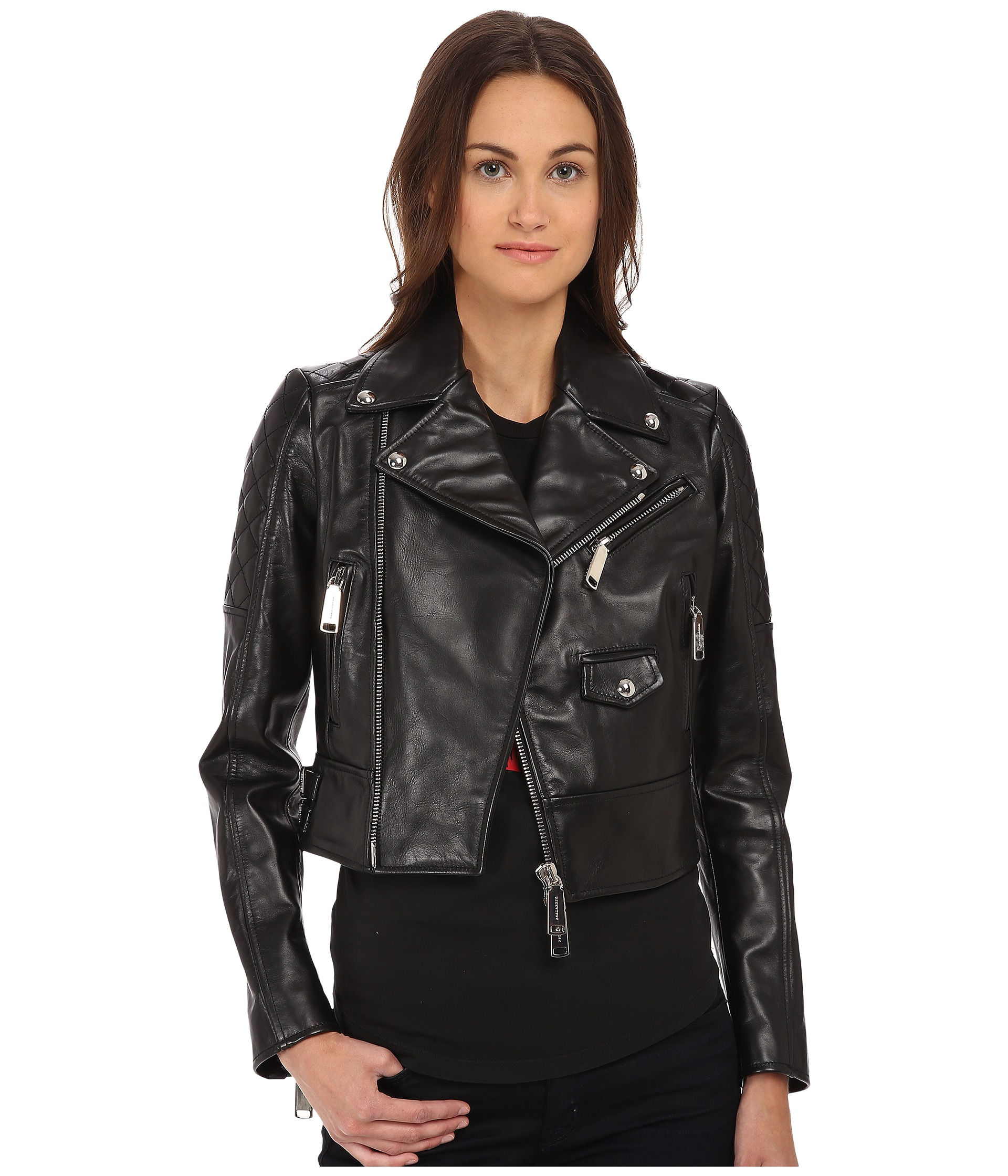 DSquared² Icon Kiodo Leather Jacket in Black - Lyst
