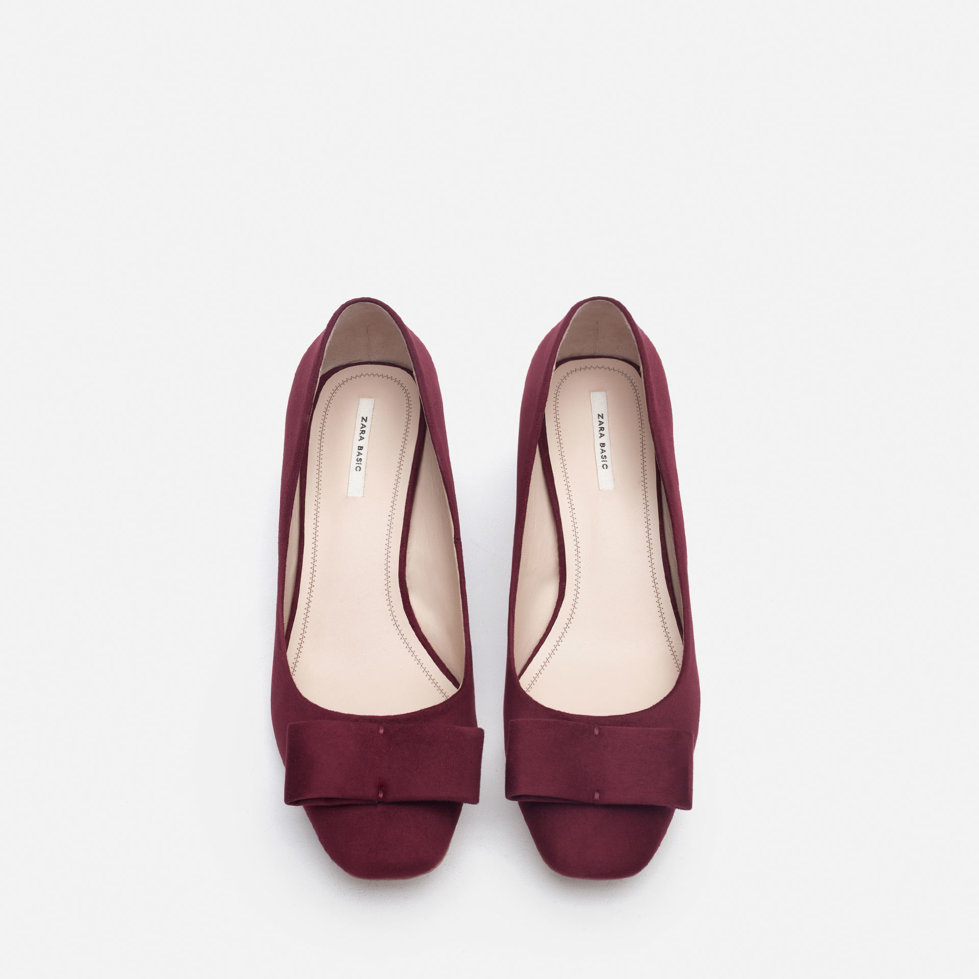 Zara Medium Heel Shoes With Bow in Purple | Lyst
