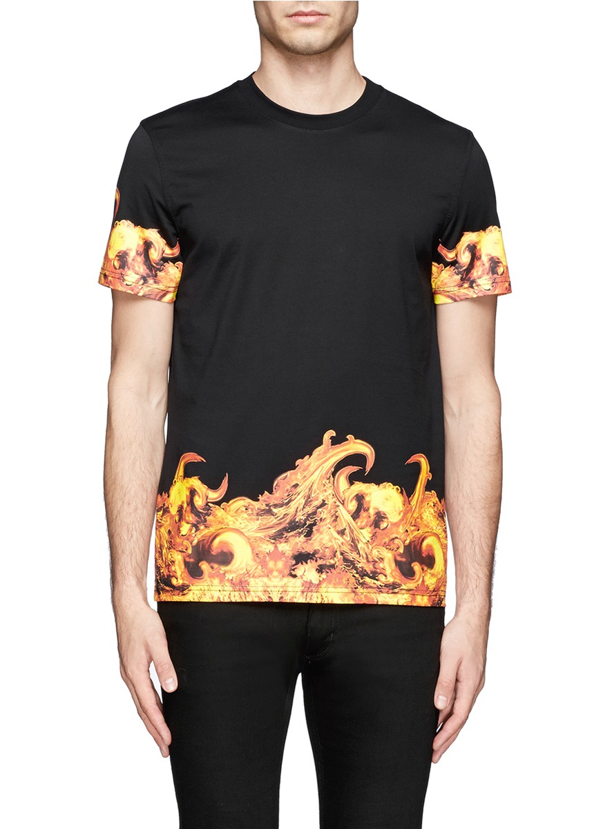 givenchy flame t shirt